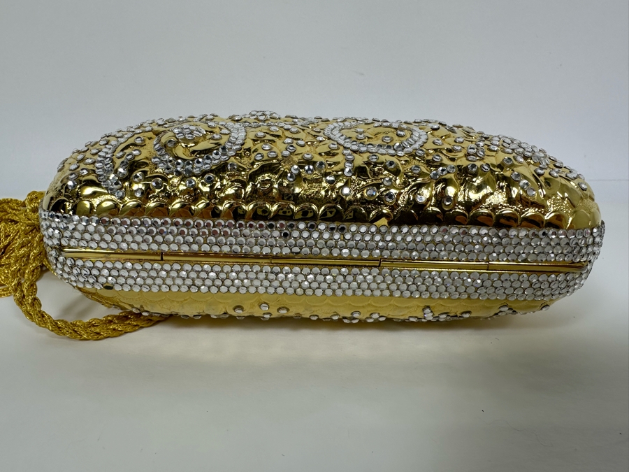 Judith Leiber New York Swarovski Crystal Minaudiere Clutch Purse Evening Handbag [Photo 7]
