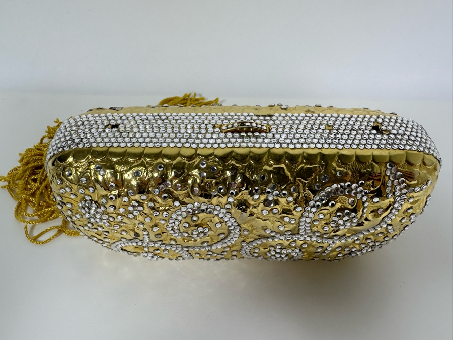 Judith Leiber New York Swarovski Crystal Minaudiere Clutch Purse Evening Handbag [Photo 5]