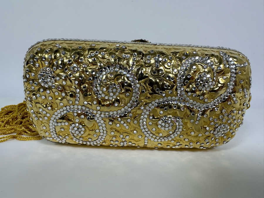 Judith Leiber New York Swarovski Crystal Minaudiere Clutch Purse Evening Handbag [Photo 4]