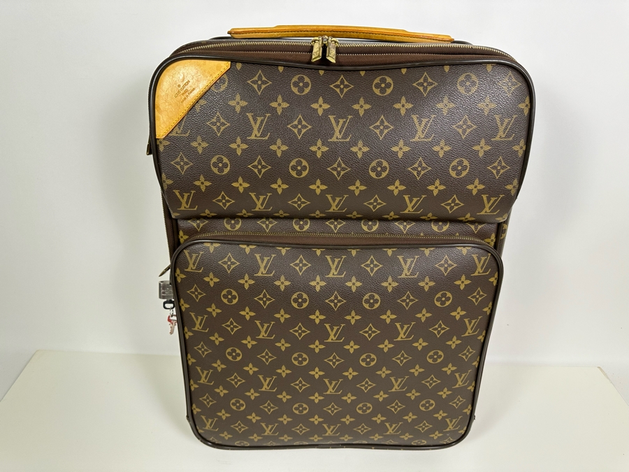 Louis Vuitton Pegase 55 Monogram Canvas Business Suitcase Travel Bag Brown 16W X 21H X 9D [Photo 3]