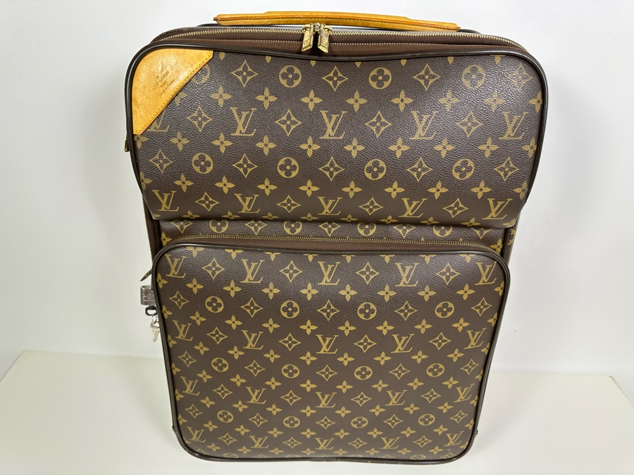 Louis Vuitton Pegase 55 Monogram Canvas Business Suitcase Travel Bag Brown 16W X 21H X 9D [Photo 4]