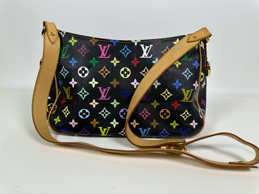 Louis Vuitton Lodge Shoulder Bag PM Black Canvas Murakami Multicolor Monogram 13W X 9H [Photo 7]