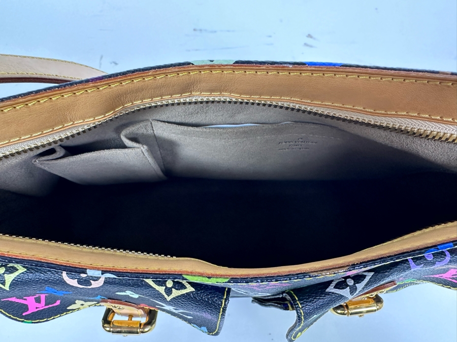 Louis Vuitton Lodge Shoulder Bag PM Black Canvas Murakami Multicolor Monogram 13W X 9H [Photo 12]