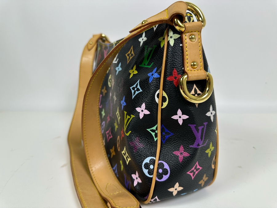 Louis Vuitton Lodge Shoulder Bag PM Black Canvas Murakami Multicolor Monogram 13W X 9H [Photo 9]
