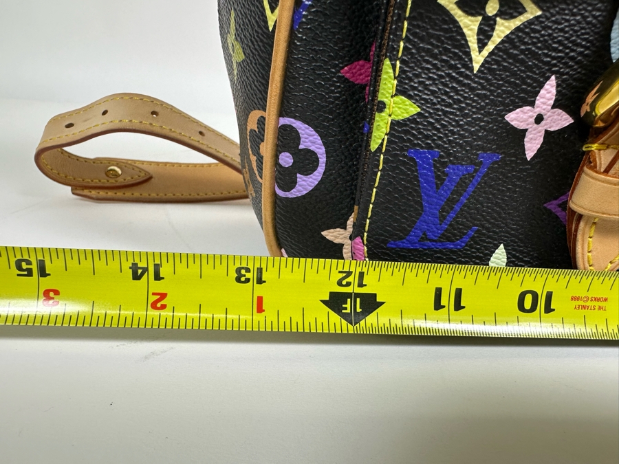 Louis Vuitton Lodge Shoulder Bag PM Black Canvas Murakami Multicolor Monogram 13W X 9H [Photo 13]