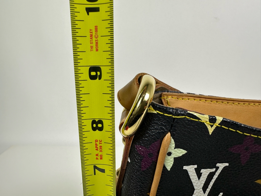 Louis Vuitton Lodge Shoulder Bag PM Black Canvas Murakami Multicolor Monogram 13W X 9H [Photo 14]