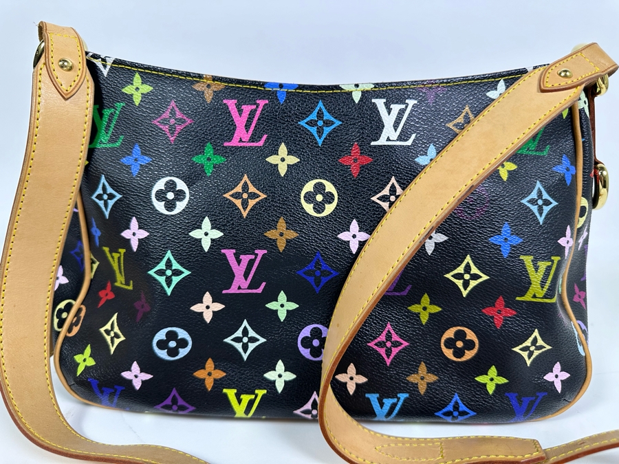 Louis Vuitton Lodge Shoulder Bag PM Black Canvas Murakami Multicolor Monogram 13W X 9H [Photo 8]