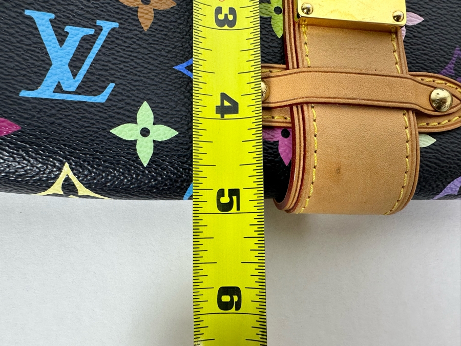 Louis Vuitton Shirley Bag PM Black Canvas Takashi Murakami Multicolor Monogram 11W X 5H [Photo 10]