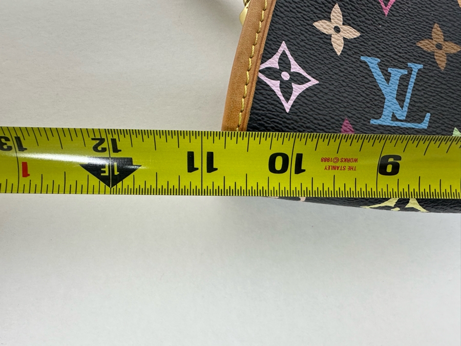 Louis Vuitton Shirley Bag PM Black Canvas Takashi Murakami Multicolor Monogram 11W X 5H [Photo 9]