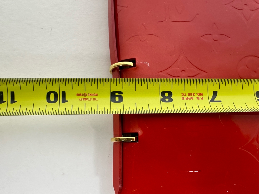 Louis Vuitton Red Vernis Notebook 6-Ring Binder With Louis Vuitton Lined Paper 9W X 9H [Photo 11]