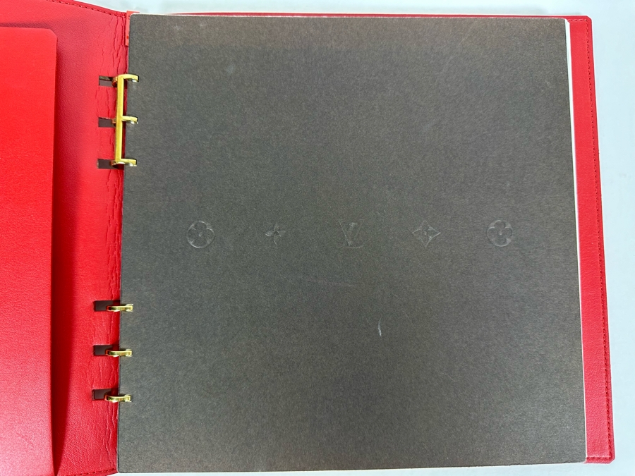 Louis Vuitton Red Vernis Notebook 6-Ring Binder With Louis Vuitton Lined Paper 9W X 9H [Photo 8]