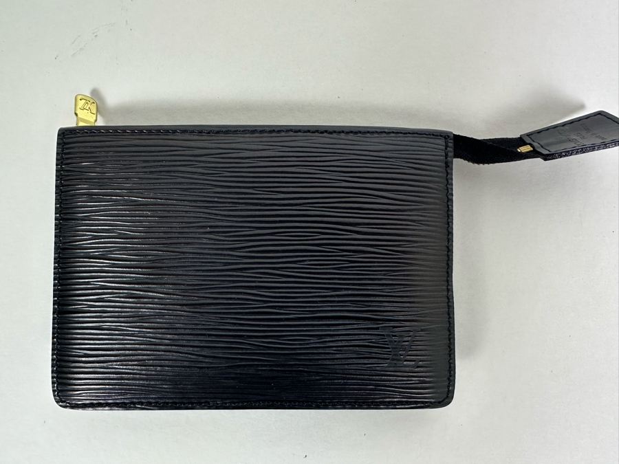 Louis Vuitton Epi Pochette Homme Leather Black Clutch Handbag 6 x 4.25 [Photo 3]