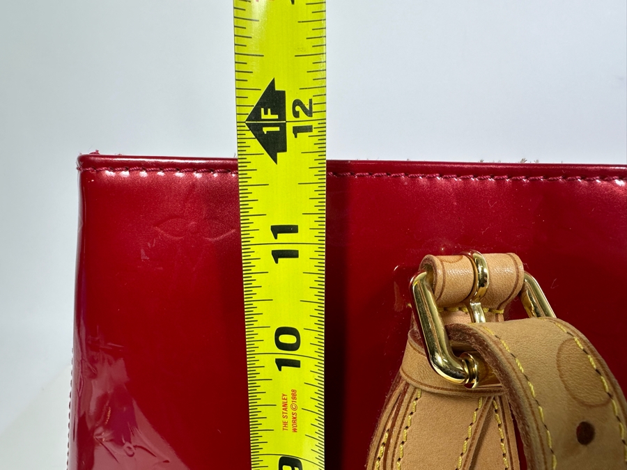 Louis Vuitton Vernis Monogram Brentwood Handbag Red 15.5 X 11.5 [Photo 13]