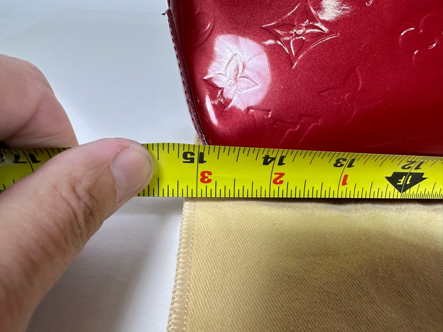 Louis Vuitton Vernis Monogram Brentwood Handbag Red 15.5 X 11.5 [Photo 12]