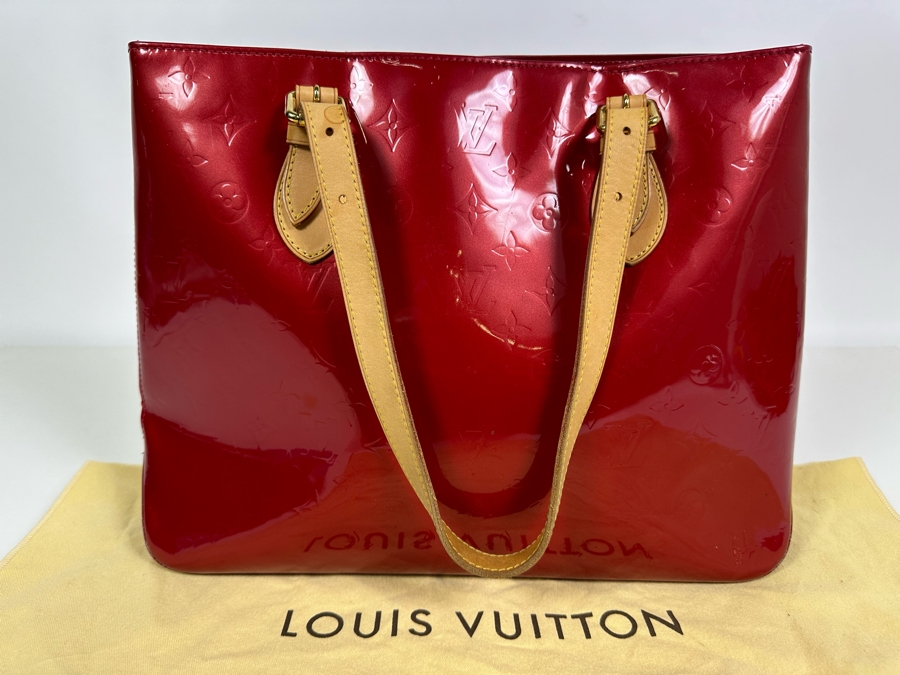 Louis Vuitton Vernis Monogram Brentwood Handbag Red 15.5 X 11.5 [Photo 2]