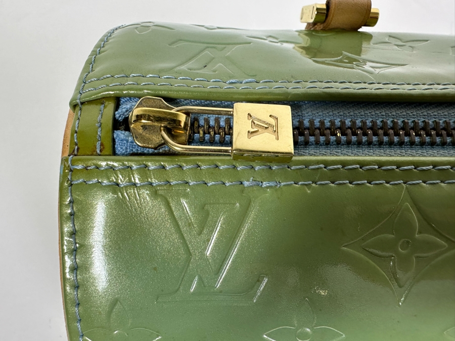 Louis Vuitton Vernis Monogram Bedford Handbag Mint Green 12 X 6 [Photo 12]