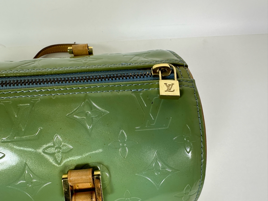Louis Vuitton Vernis Monogram Bedford Handbag Mint Green 12 X 6 [Photo 5]