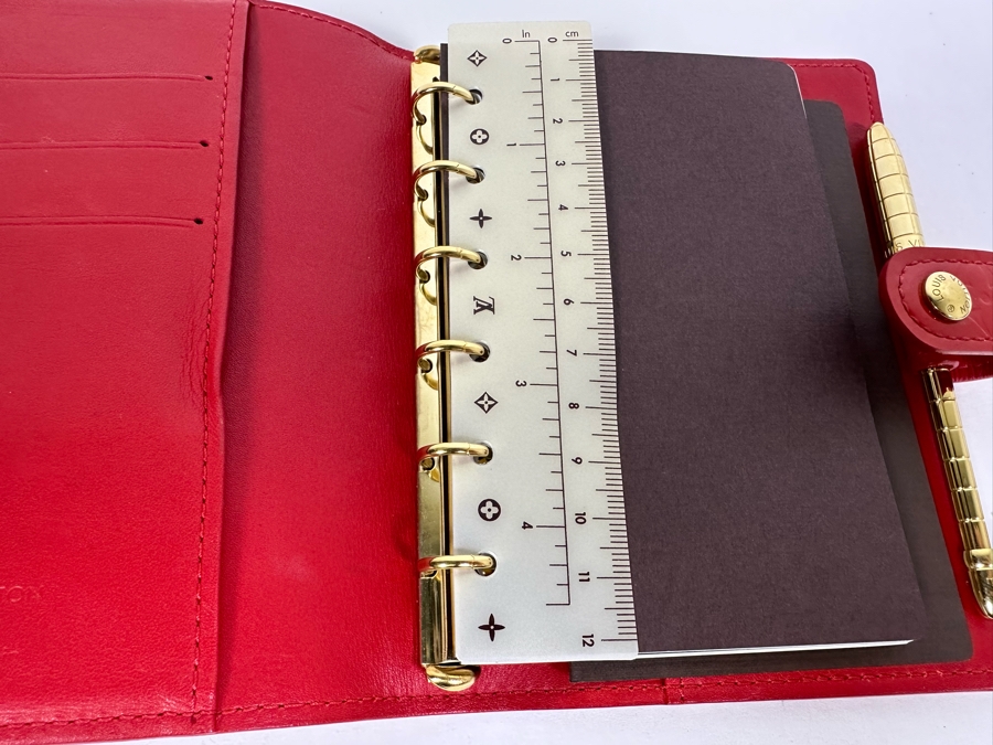 Louis Vuitton Vernis Monogram Agenda Day Planner Address Book With LV Ruler & LV Pen 4.5 X 6 [Photo 9]
