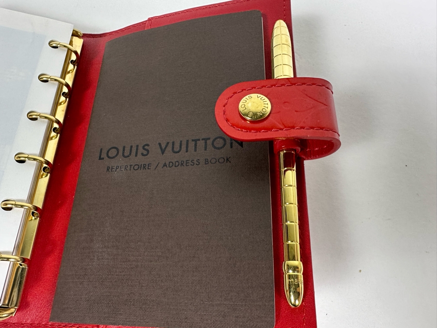 Louis Vuitton Vernis Monogram Agenda Day Planner Address Book With LV Ruler & LV Pen 4.5 X 6 [Photo 10]