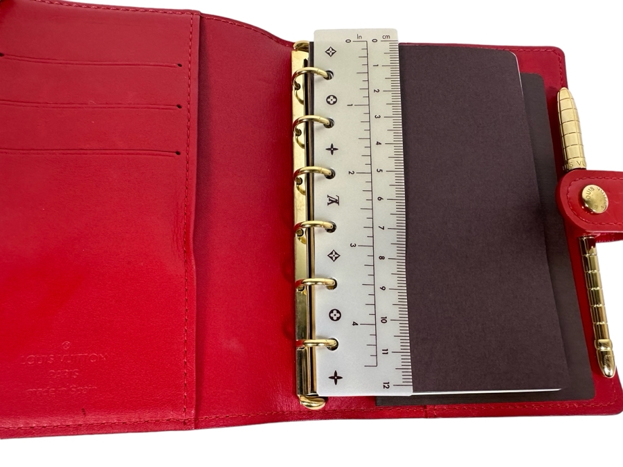 Louis Vuitton Vernis Monogram Agenda Day Planner Address Book With LV Ruler & LV Pen 4.5 X 6 [Photo 1]