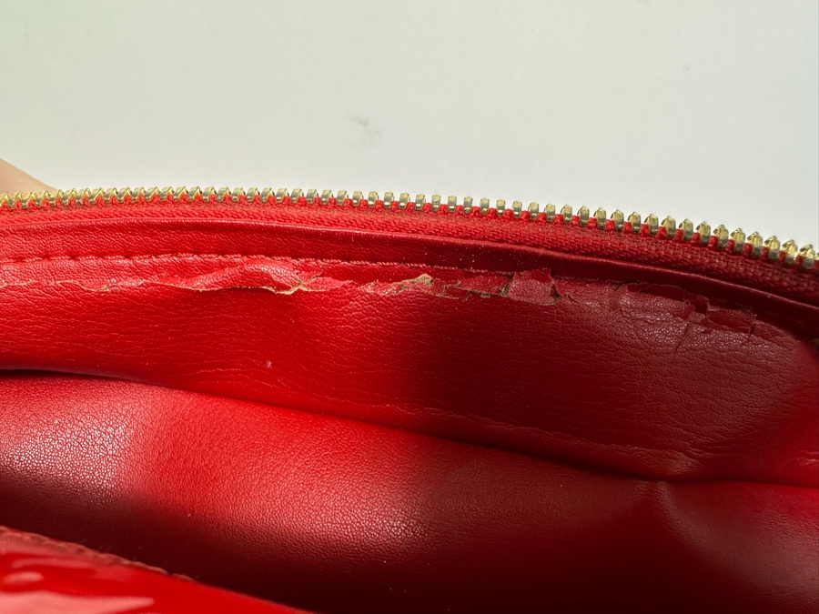 Louis Vuitton Vernis Monogram Sutton Red Leather Tote Shoulder Handbag 16.5 X 12.5 [Photo 17]