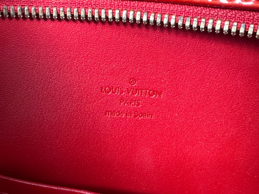Louis Vuitton Vernis Monogram Sutton Red Leather Tote Shoulder Handbag 16.5 X 12.5 [Photo 12]