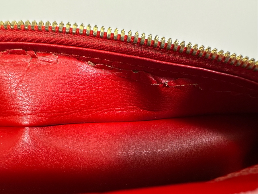 Louis Vuitton Vernis Monogram Sutton Red Leather Tote Shoulder Handbag 16.5 X 12.5 [Photo 16]