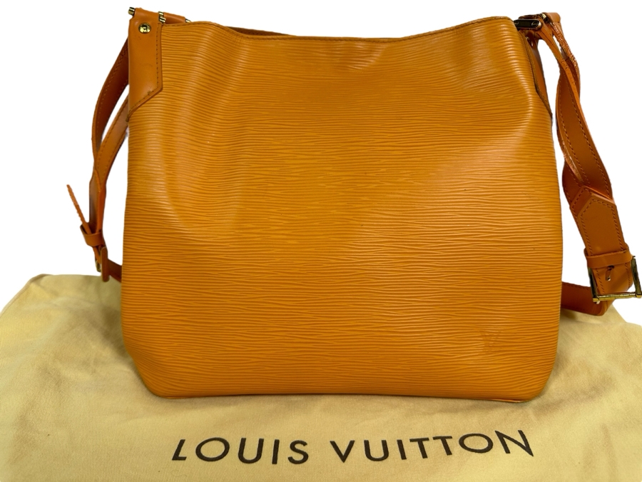Louis Vuitton Epi Orange Leather Mandara MM Shoulder Handbag 12W X 10.5H [Photo 1]