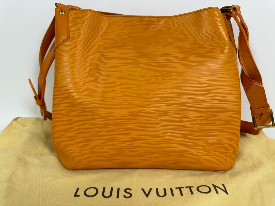 Louis Vuitton Epi Orange Leather Mandara MM Shoulder Handbag 12W X 10.5H [Photo 2]