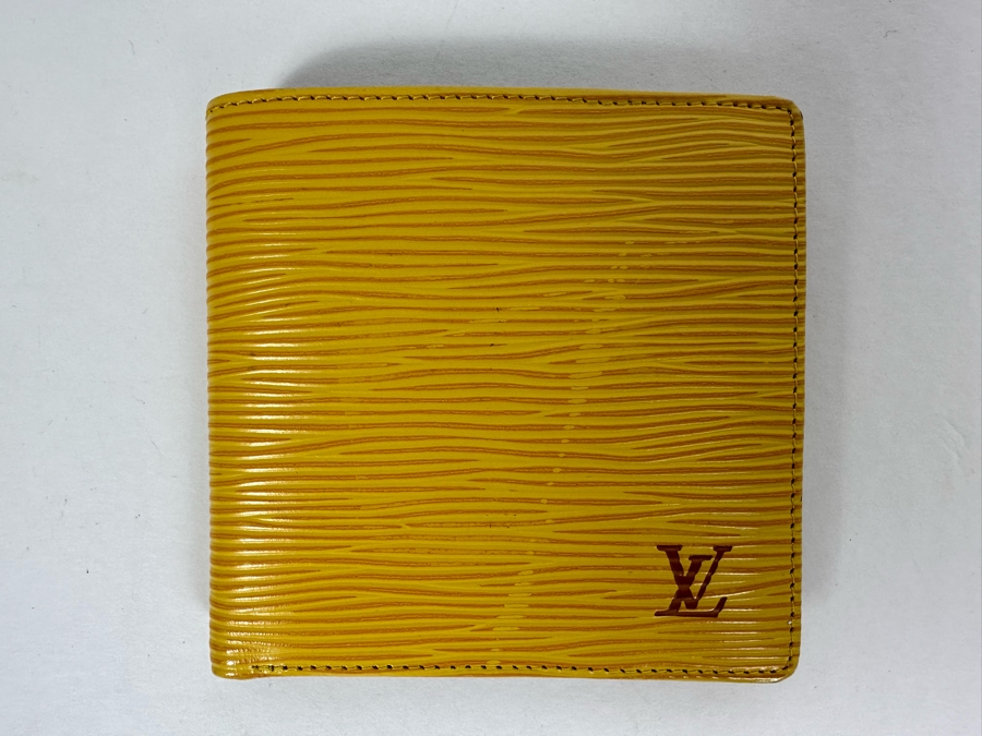 Louis Vuitton Epi Yellow Leather Bifold Wallet 4.25W X 4.2H [Photo 3]