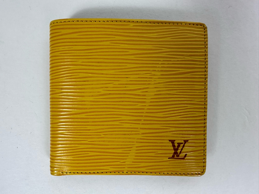 Louis Vuitton Epi Yellow Leather Bifold Wallet 4.25W X 4.2H [Photo 2]