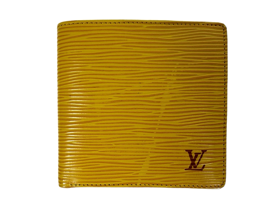 Louis Vuitton Epi Yellow Leather Bifold Wallet 4.25W X 4.2H