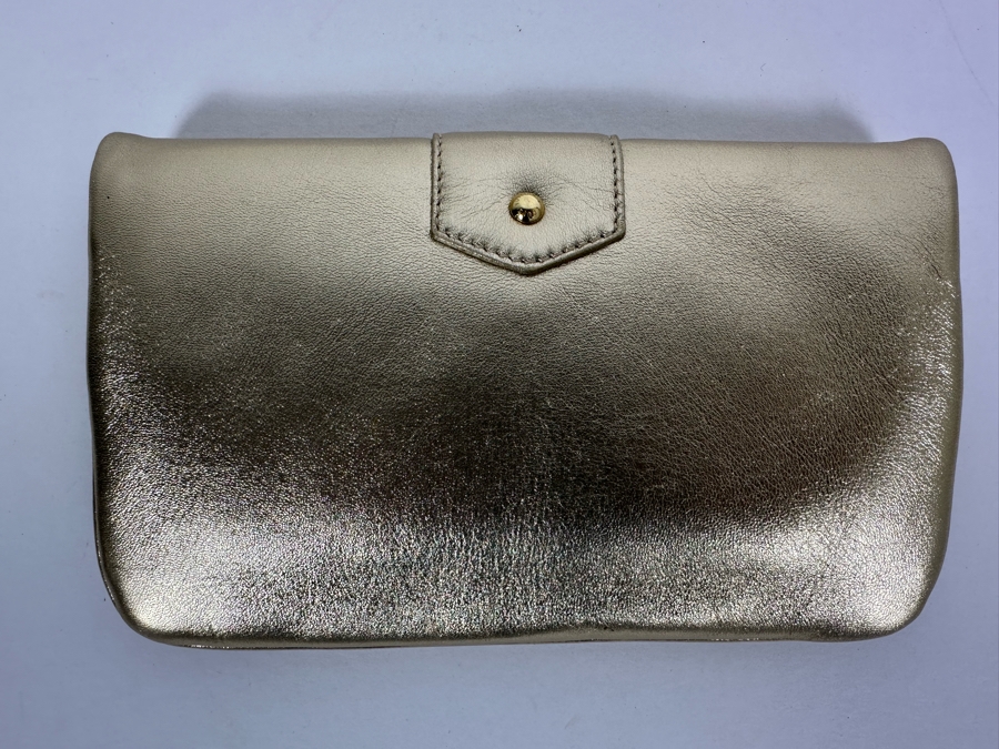 Louis Vuitton Sofia Coppola Slim Clutch Leather Handbag Gold 8W X 5H [Photo 5]