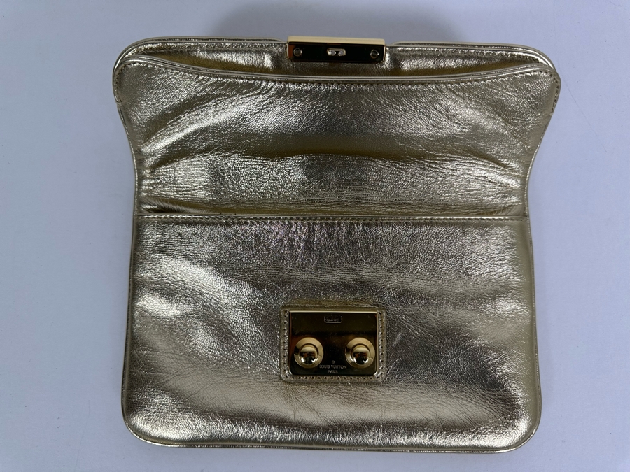 Louis Vuitton Sofia Coppola Slim Clutch Leather Handbag Gold 8W X 5H [Photo 6]