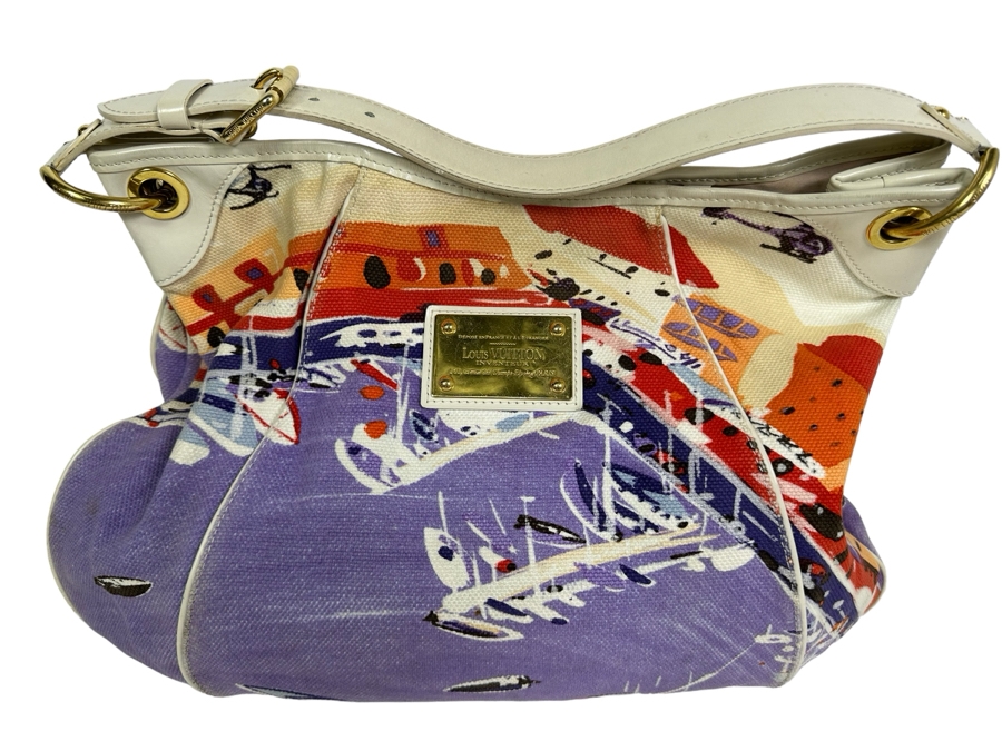Louis Vuitton Canvas Riviera Cruise Galleria GM Shoulder Handbag