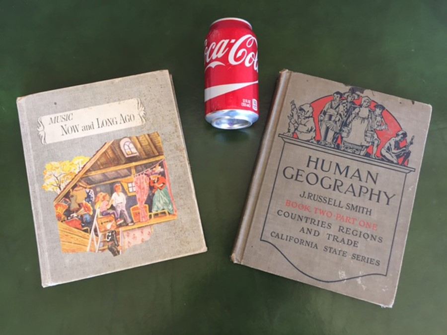 Pair of CA State Text Books - 1958 Music Now and Long Ago & 1931 Human Geography
