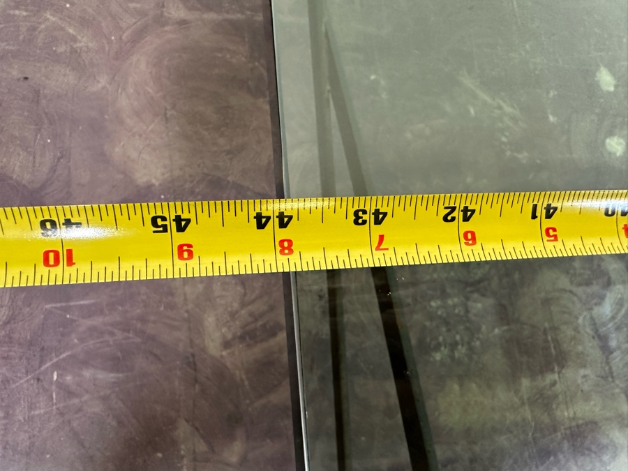 Metal Base Coffee Table With Beveled Glass Top 44 X 44 X 17H [Photo 8]