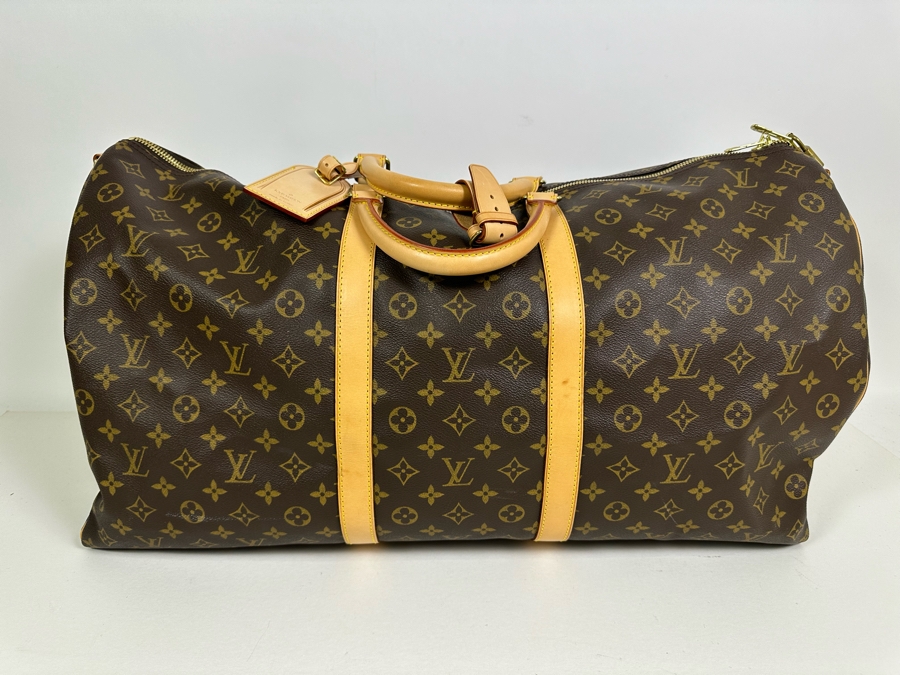 Louis Vuitton Monogram Canvas Keepall 55 Bag 24W X 12H [Photo 3]