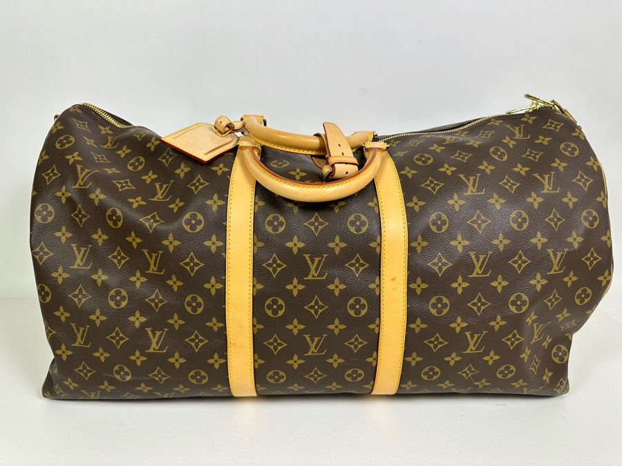 Louis Vuitton Monogram Canvas Keepall 55 Bag 24W X 12H [Photo 2]