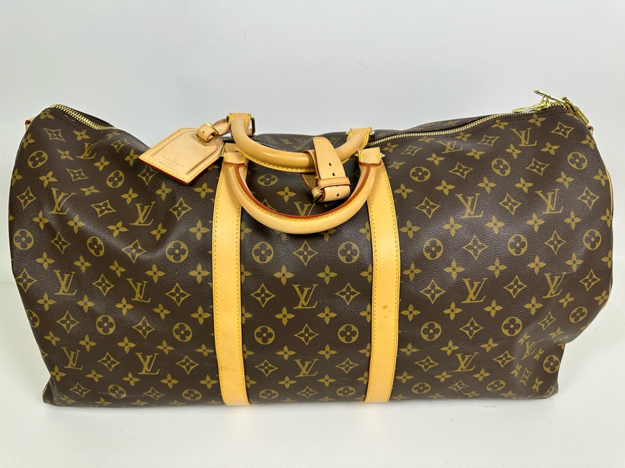 Louis Vuitton Monogram Canvas Keepall 55 Bag 24W X 12H [Photo 4]