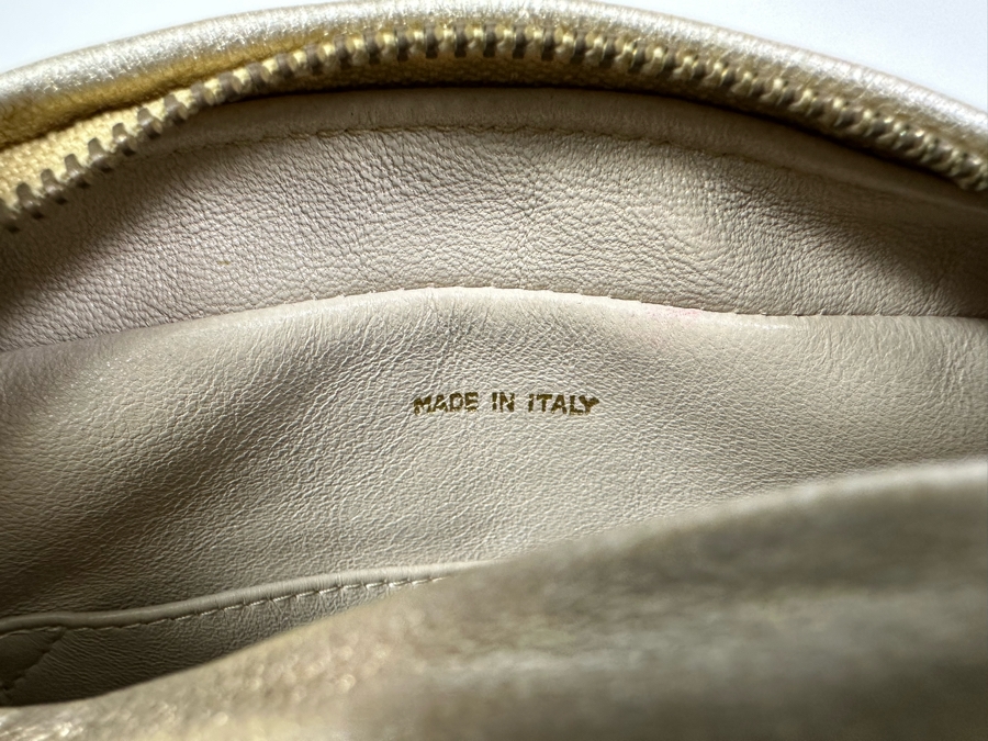 Vintage Channel Gold Leather Chain Mini Crossbody Bag With Tassel 8W X 5H X 2.5D [Photo 16]