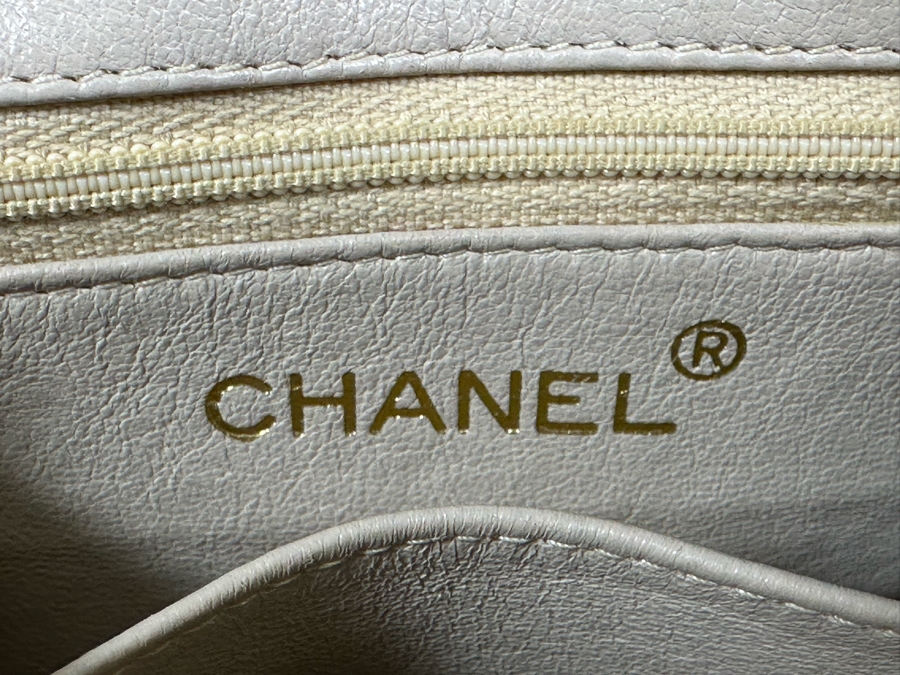 Vintage Channel Gold Leather Chain Mini Crossbody Bag With Tassel 8W X 5H X 2.5D [Photo 13]