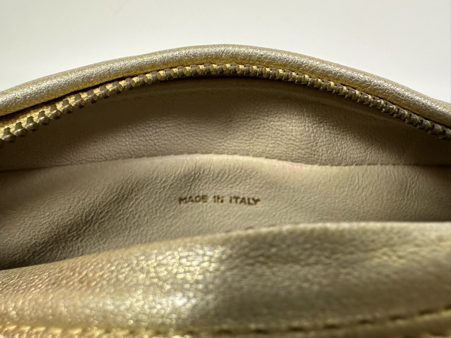 Vintage Channel Gold Leather Chain Mini Crossbody Bag With Tassel 8W X 5H X 2.5D [Photo 15]