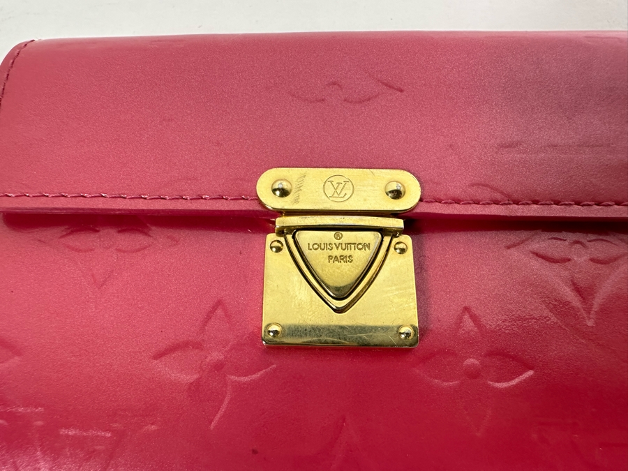 Louis Vuitton Red Vernis Patnet Leather Wallet 4.25W X 5H [Photo 5]