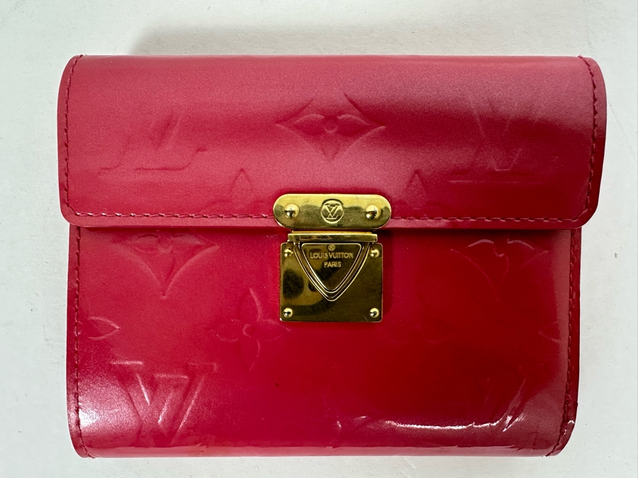 Louis Vuitton Red Vernis Patnet Leather Wallet 4.25W X 5H [Photo 2]