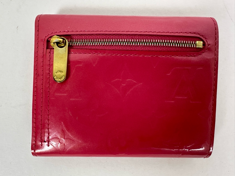 Louis Vuitton Red Vernis Patnet Leather Wallet 4.25W X 5H [Photo 6]