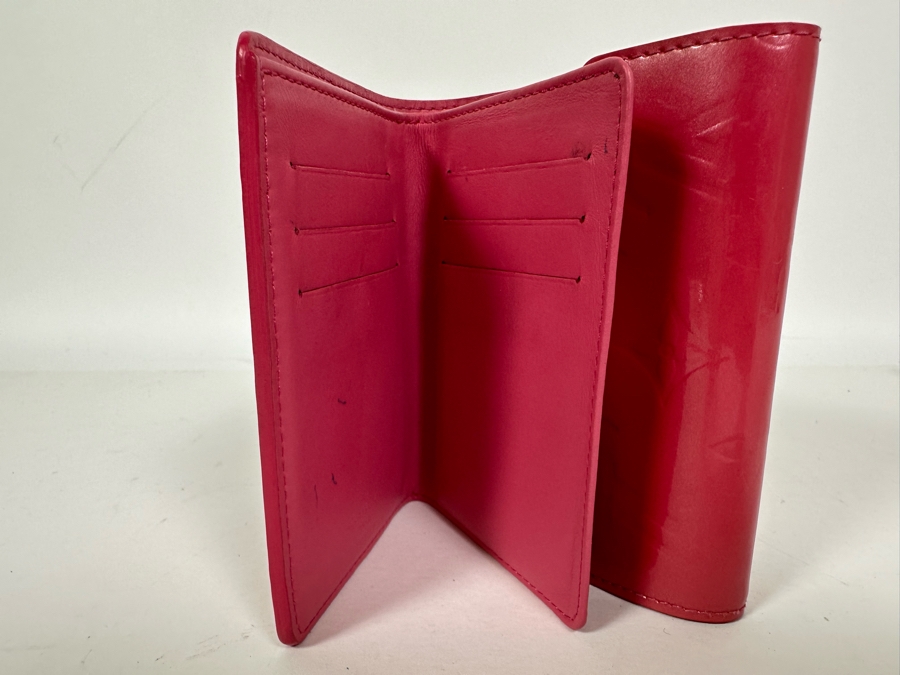 Louis Vuitton Red Vernis Patnet Leather Wallet 4.25W X 5H [Photo 8]