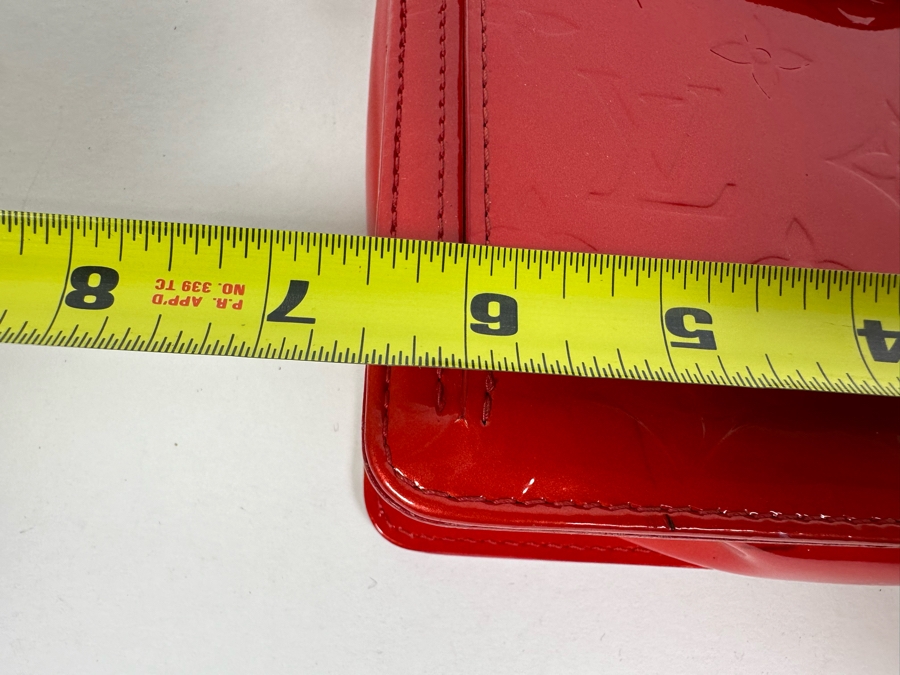 Louis Vuitton Red Vernis Monogram Pochette Mott Handbag 6.5W X 7.5H [Photo 19]