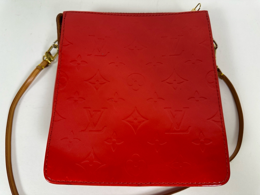Louis Vuitton Red Vernis Monogram Pochette Mott Handbag 6.5W X 7.5H [Photo 8]