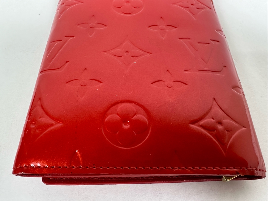 Louis Vuitton Vernis Monogram Walker Shoulder Wallet Handbag Red 4.25 X 7 [Photo 6]